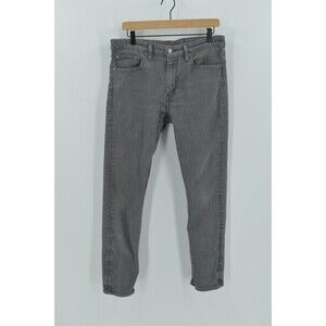 Levi's 504 Commuter Straight Jeans 33x30 (Tagged 34x32) Reflective Cuffs Gray